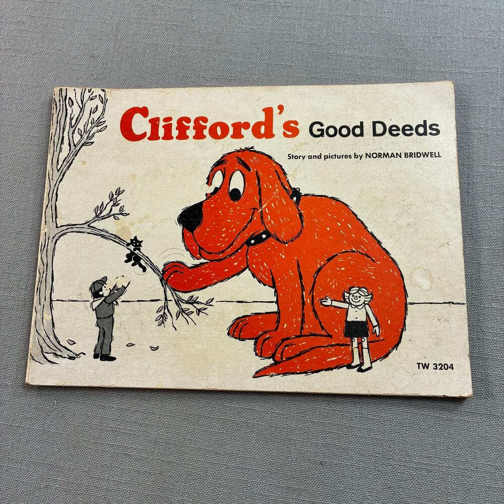 Vintage 1975 Clifford’s Good Deeds Norman Bridwell Scholastic TW 3204 See Descr